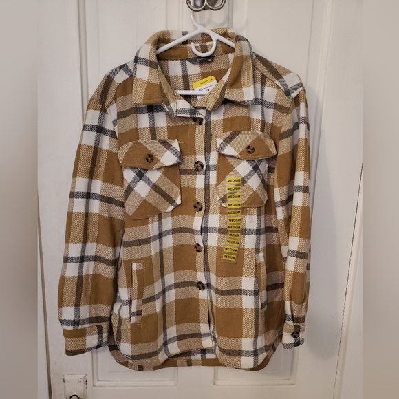 members mark Jackets & Blazers - Members Mark Ladies Plaid Shacket
